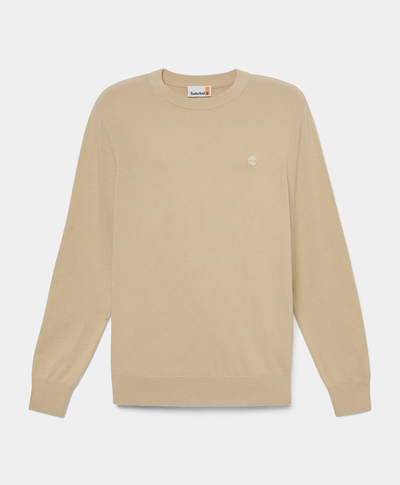 Suéter con cuello redondo de algodón Johns River para Hombre, Beige