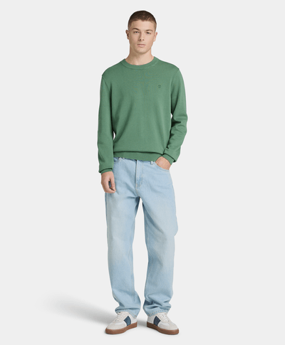Suéter con cuello redondo de algodón Johns River para Hombre, Verde