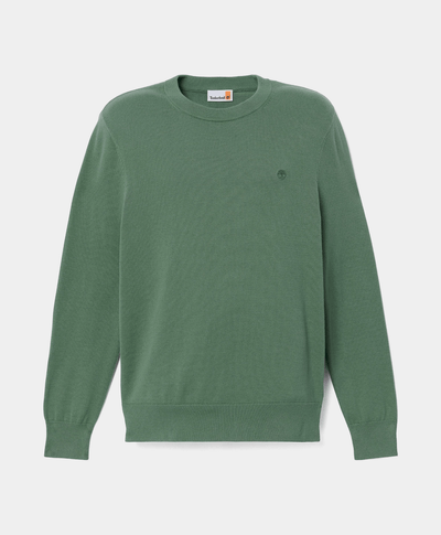 Suéter con cuello redondo de algodón Johns River para Hombre, Verde