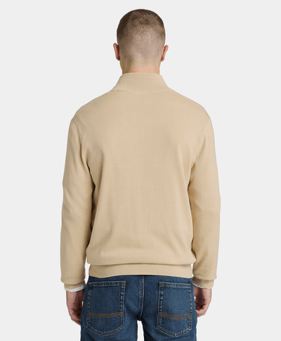 Suéter de algodón con cierre completo Johns River para Hombre, Beige
