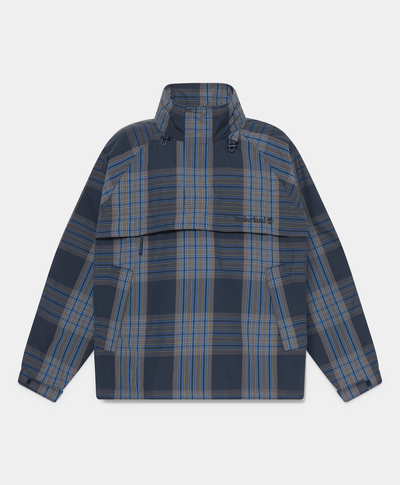 Anorak a cuadros con repelente al agua duradero, Azul