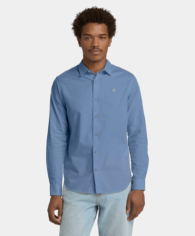Camisa de sarga para Hombre, Azul