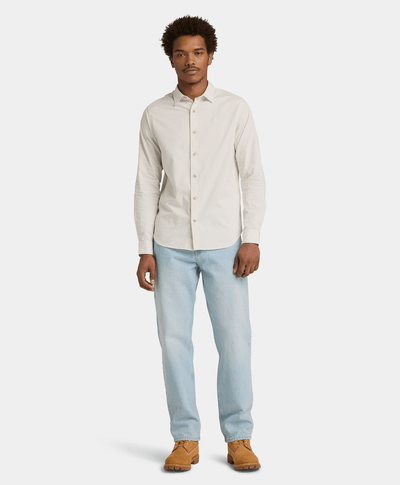 Camisa de sarga para Hombre, Beige