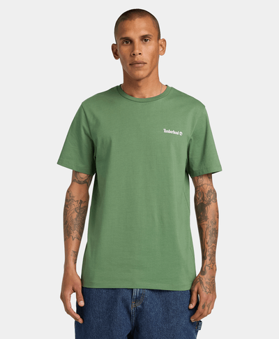Camiseta con Logo Delantero y Trasero, Verde