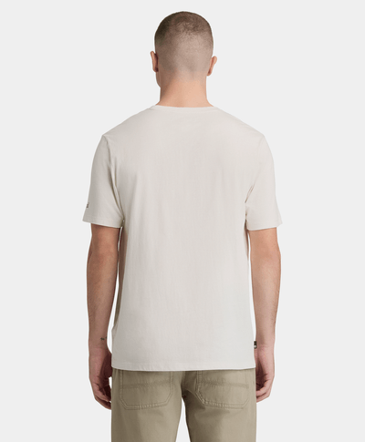 Camiseta de Manga Corta con Square para Hombre, Beige