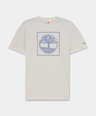 Camiseta de Manga Corta con Square para Hombre, Beige