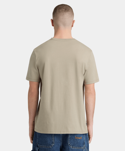 Camiseta de Manga Corta Topographic para Hombre, Beige