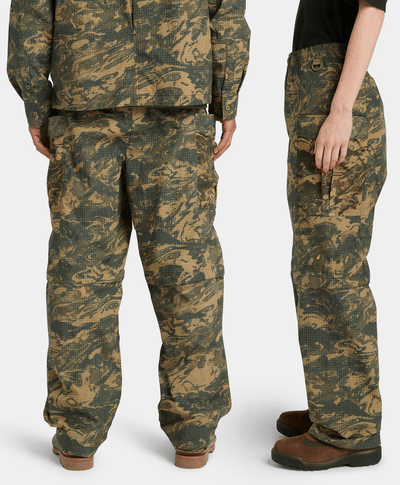 Pantalón convertible de camuflaje, Verde