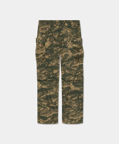 Pantalón convertible de camuflaje, Verde