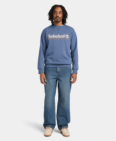 Pantalón de mezclilla bordado Sandown para Hombre, Azul