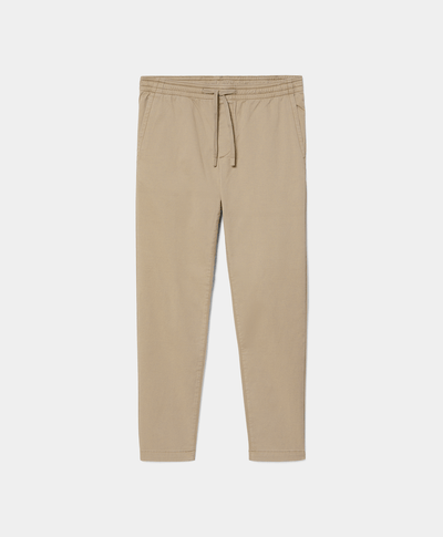 Pantalón Jogger de Sarga para Hombre, Beige