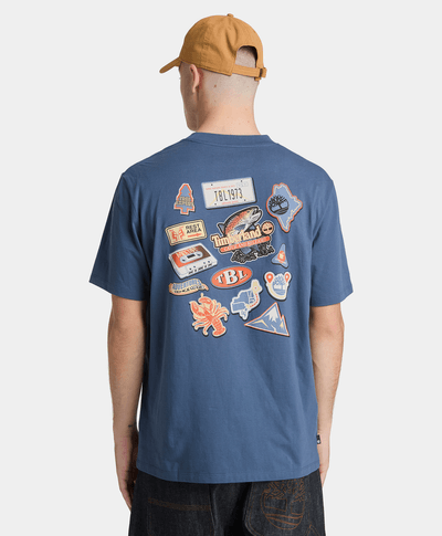 Playera con estampado para Hombre, Azul