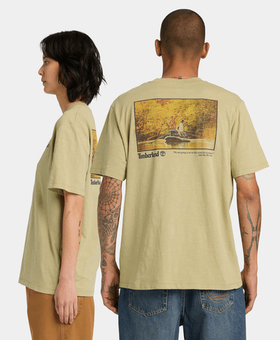 Playera con estampado para Hombre, Beige