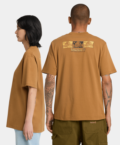 Playera de manga corta con estampado para Hombre, Amarillo