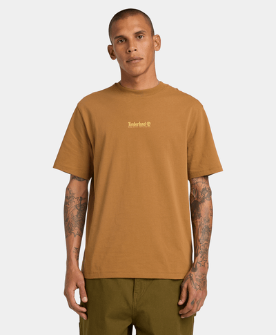Playera de manga corta con estampado para Hombre, Amarillo