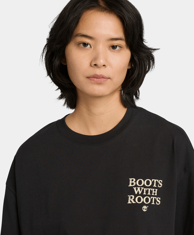 Playera de manga corta con estampado para Hombre, Negro