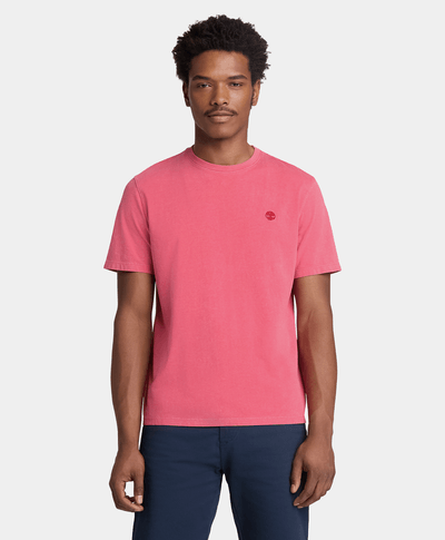 Playera Dunstan River de manga corta teñida para Hombre, Rojo
