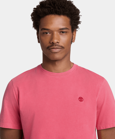 Playera Dunstan River de manga corta teñida para Hombre, Rojo