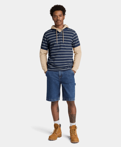 Polo de Manga Corta a Rayas Millers River para Hombre, Azul