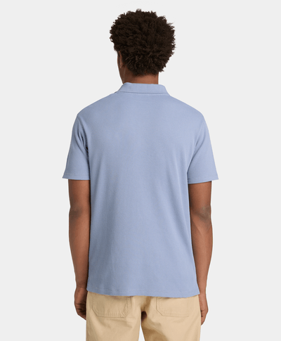 Polo de manga corta Wharf River Waffle para Hombre, Azul