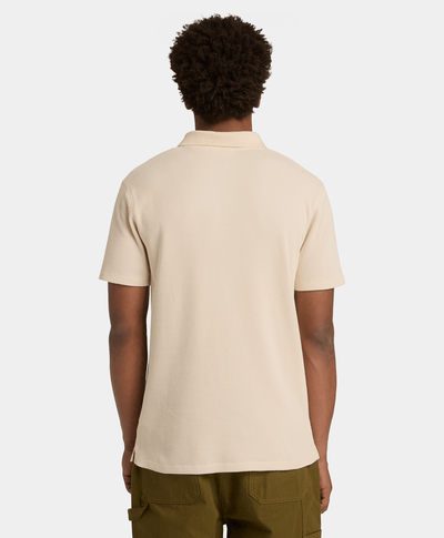 Polo de manga corta Wharf River Waffle para Hombre, Beige