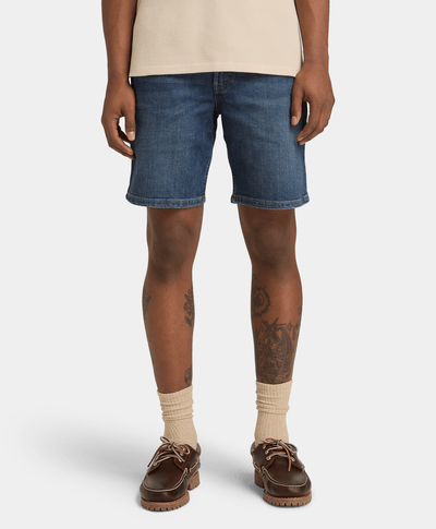 Short stretch de denim para Hombre, Azul