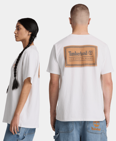 Playera de algodón estampada Timberland™ x BEAMS, Blanco
