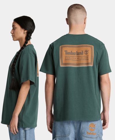 Playera de algodón estampada Timberland™ x BEAMS, Verde