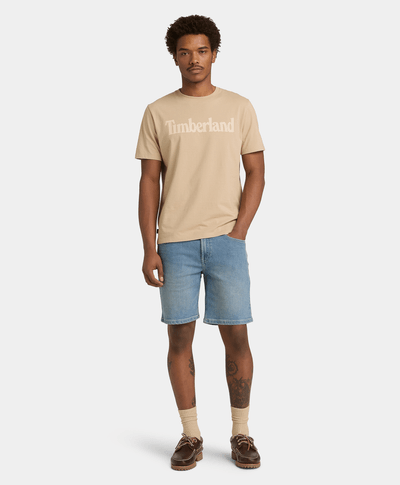 Short stretch de denim para Hombre, Azul