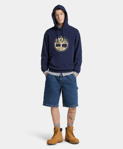 Sudadera con gorro y estampado Lake House para Hombre, Azul