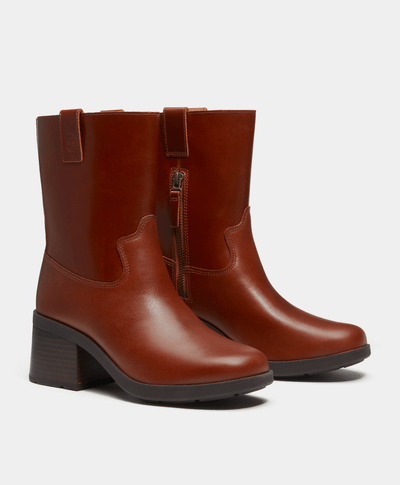 Botas Bellevaux con cierre lateral para Mujer, Café