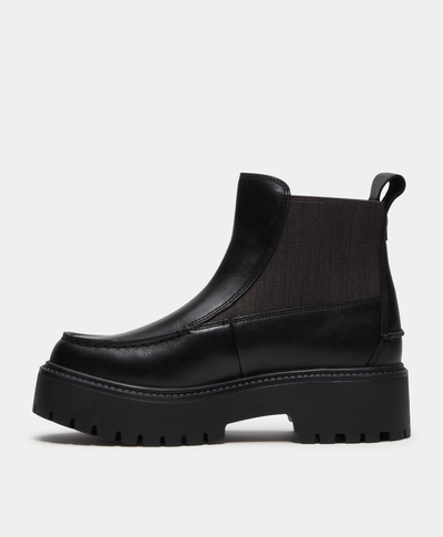 Botas Chelsea con plataforma Stone Street para Mujer, Negro