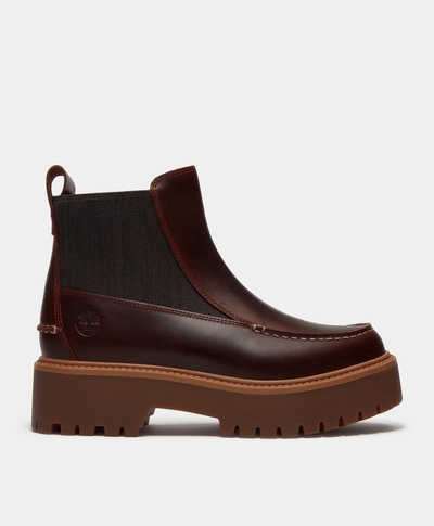 Botas Chelsea con plataforma Stone Street para Mujer, Vino
