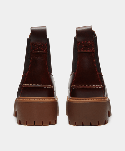 Botas Chelsea con plataforma Stone Street para Mujer, Vino