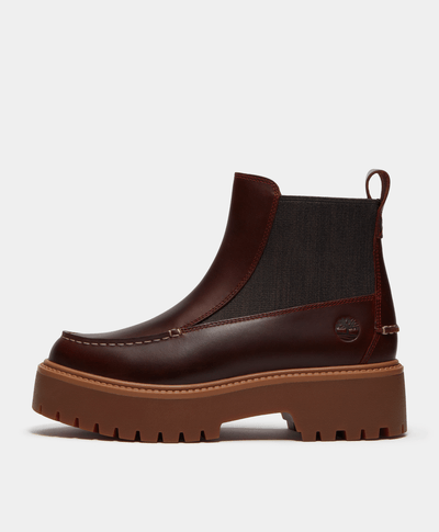 Botas Chelsea con plataforma Stone Street para Mujer, Vino