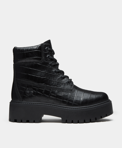 Botas con plataforma de 6 pulgadas Stone Street para Mujer, Negro
