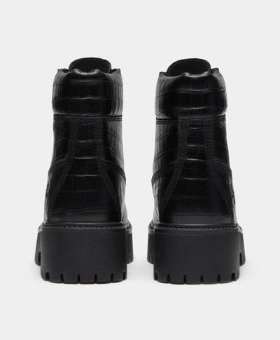 Botas con plataforma de 6 pulgadas Stone Street para Mujer, Negro