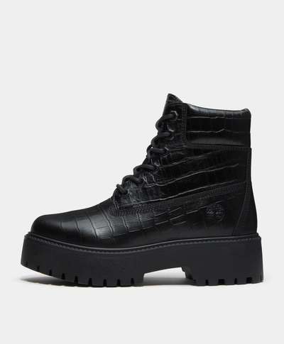 Botas con plataforma de 6 pulgadas Stone Street para Mujer, Negro