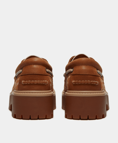 Zapatos náuticos con plataforma Stone Street para Mujer, Café