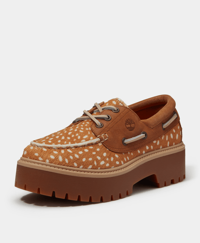 Zapatos náuticos con plataforma Stone Street para Mujer, Café
