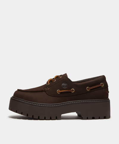 Zapatos náuticos con plataforma Stone Street para Mujer, Café