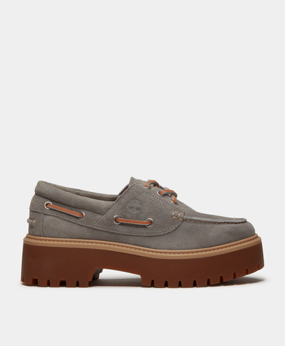Zapatos náuticos con plataforma Stone Street para Mujer, Gris