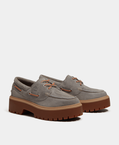 Zapatos náuticos con plataforma Stone Street para Mujer, Gris