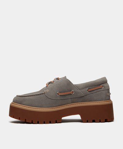 Zapatos náuticos con plataforma Stone Street para Mujer, Gris