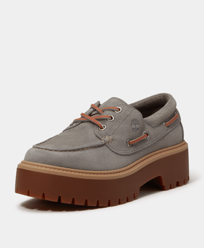 Zapatos náuticos con plataforma Stone Street para Mujer, Gris