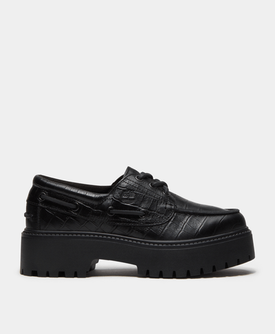 Zapatos náuticos con plataforma Stone Street para Mujer, Negro
