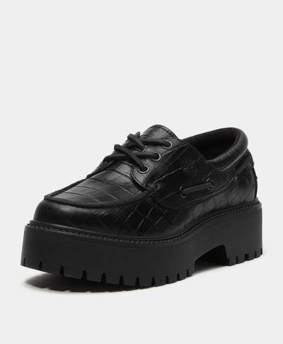 Zapatos náuticos con plataforma Stone Street para Mujer, Negro