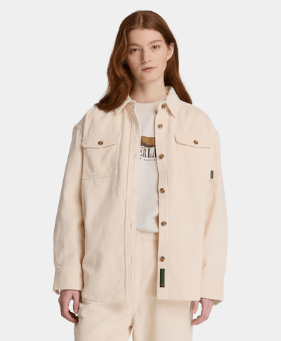 Camisa de pana para mujer, Beige