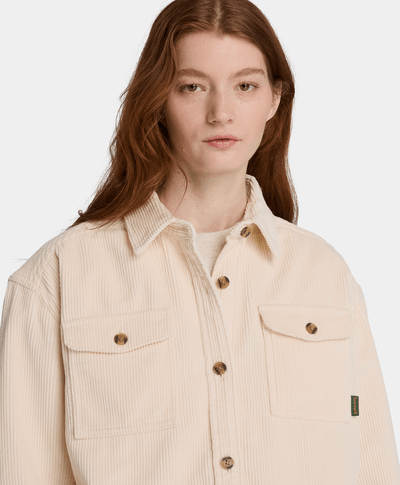 Camisa de pana para mujer, Beige