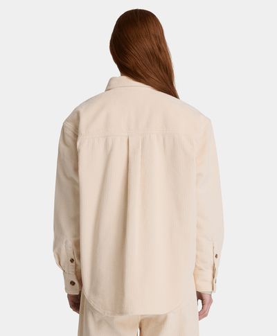 Camisa de pana para mujer, Beige